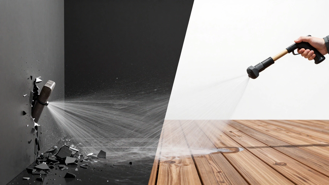 Sledgehammer vs gentle spray: pressure washing metaphor