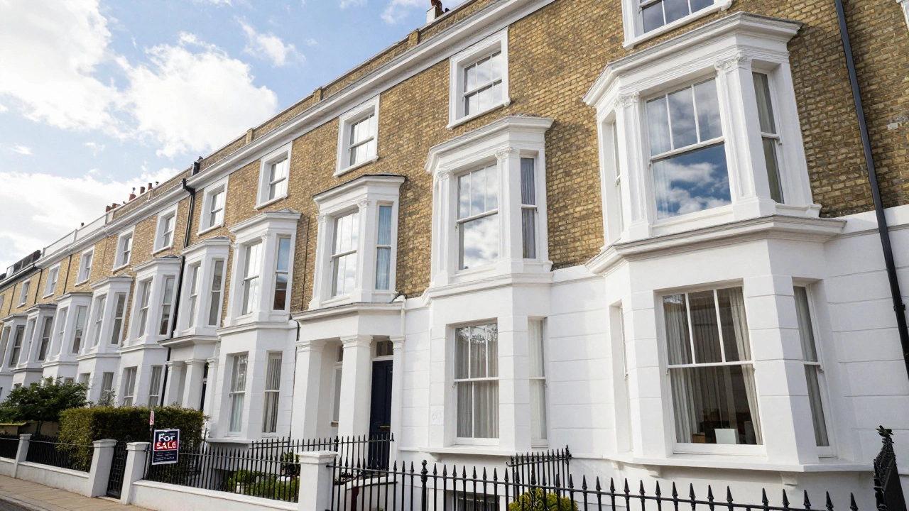 Sparkling clean windows on a Victorian house boosting curb appeal
